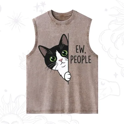 Purplehecate Funny Cat Ew People Washed Tank