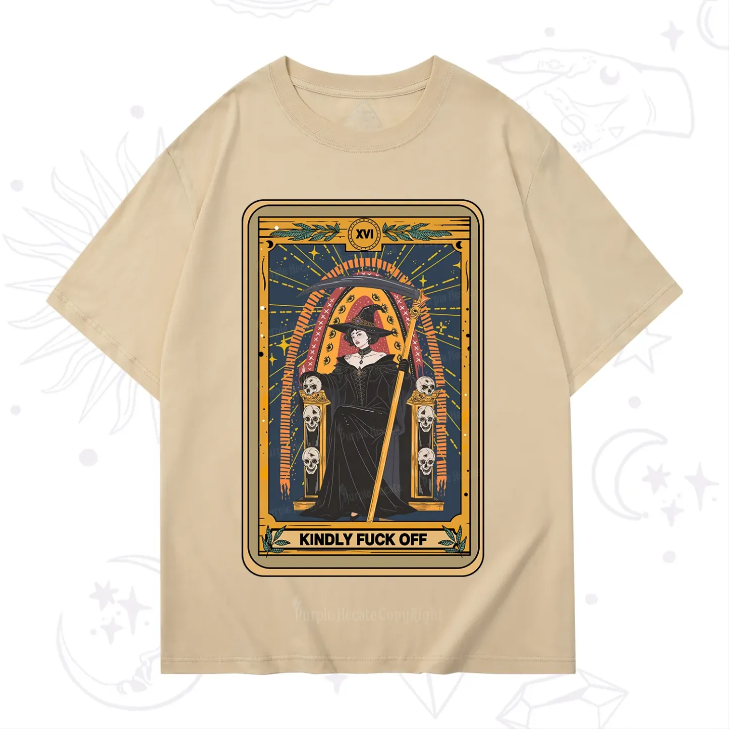 Purplehecate The Kindly Fuck Off Tarot T-Shirt