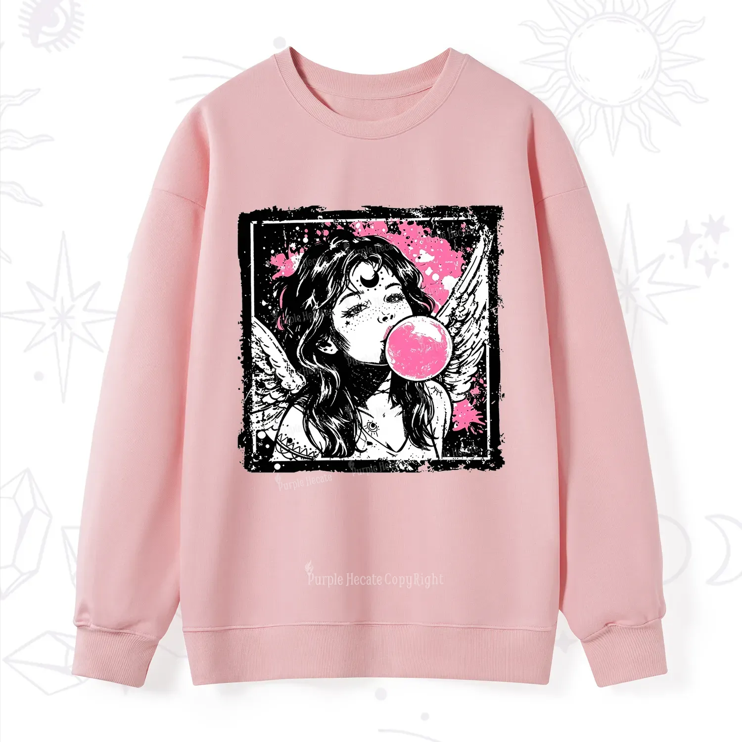 Purplehecate Grunge Angel with Bubblegum Sweatshirt