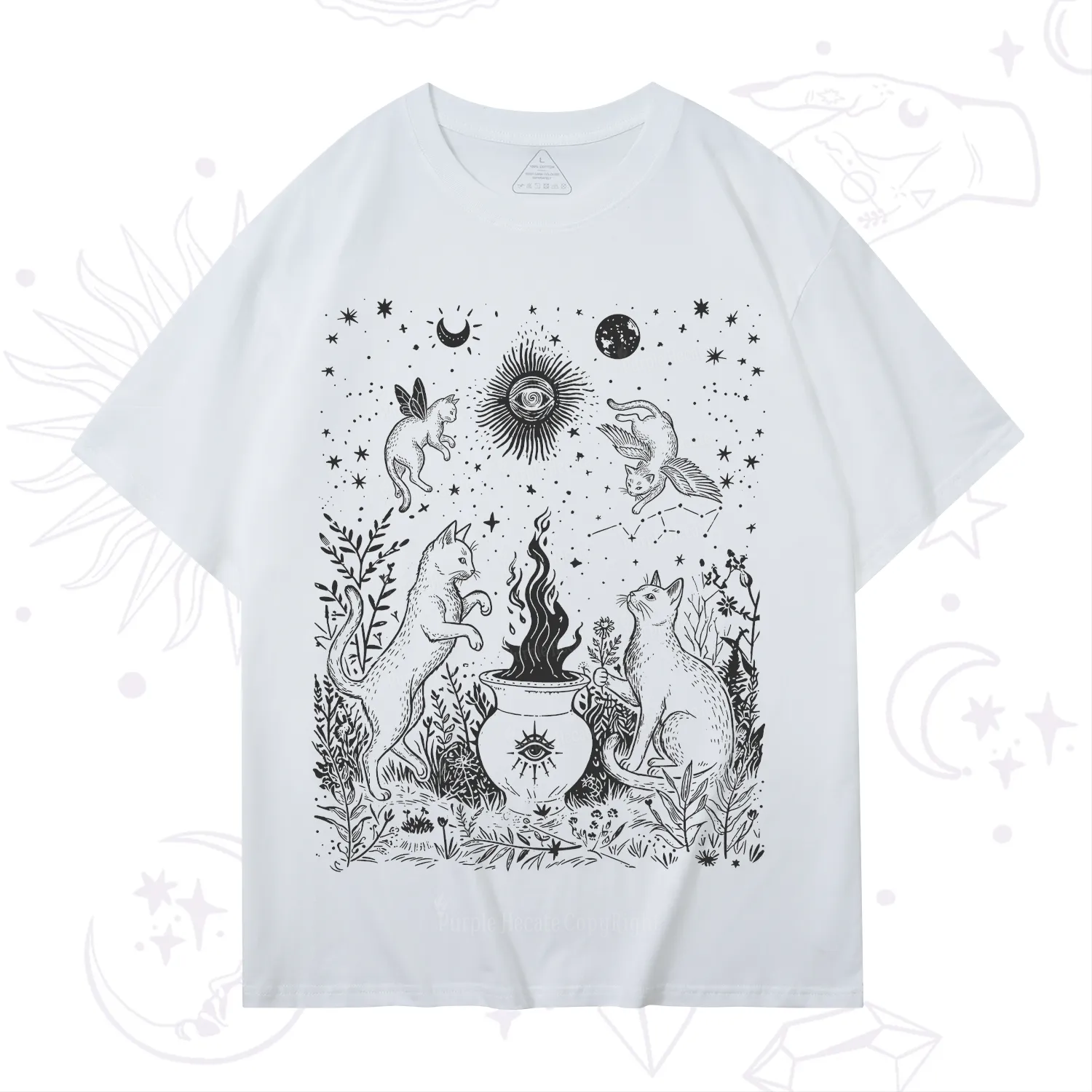 Purplehecate Midnight Meowgic Moon Ritual T-Shirt