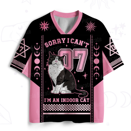 Purplehecate Sorry I Can't Go I'm an Indoor Cat Mesh Jersey