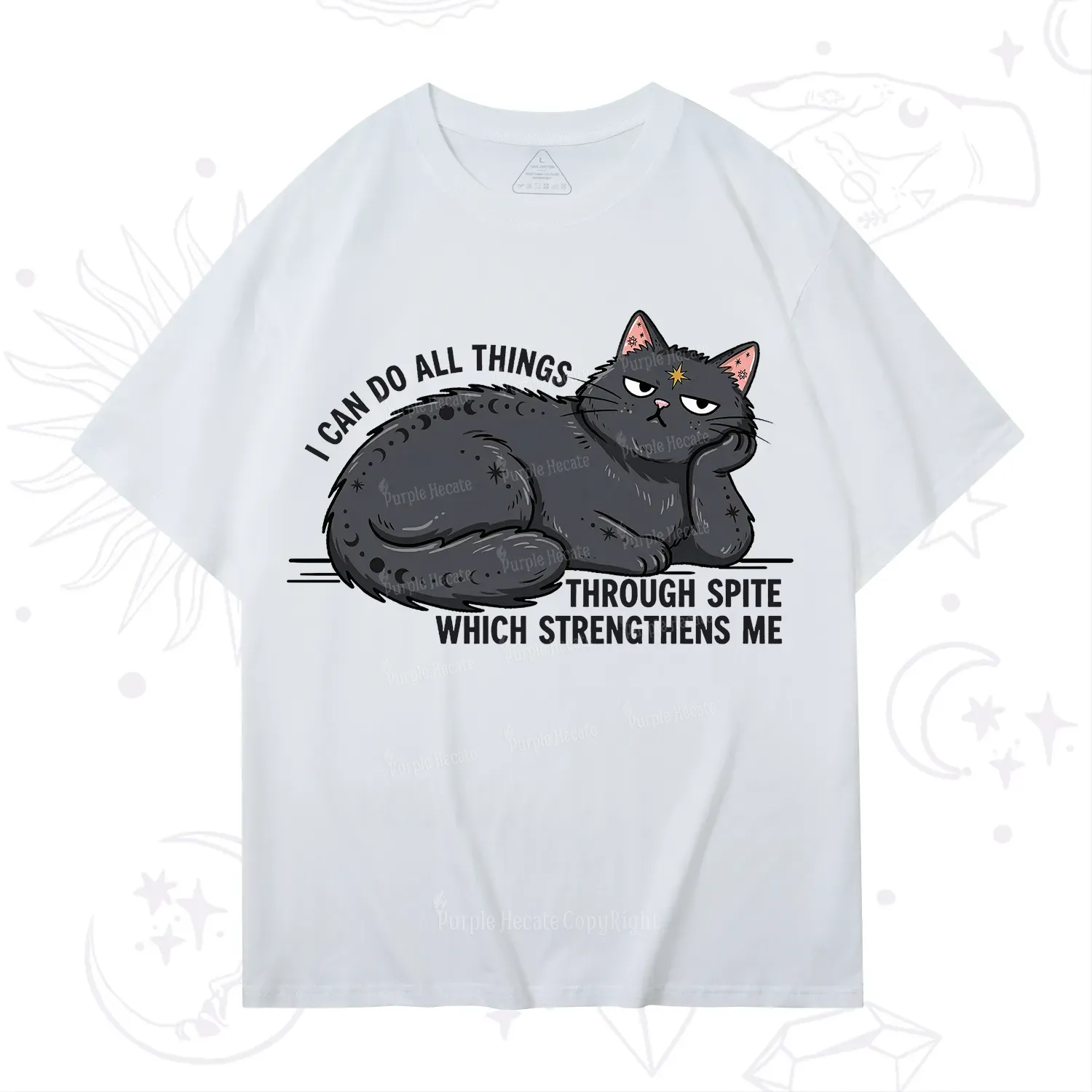 Purplehecate I Can Do All Things Spiteful Cat T-Shirt
