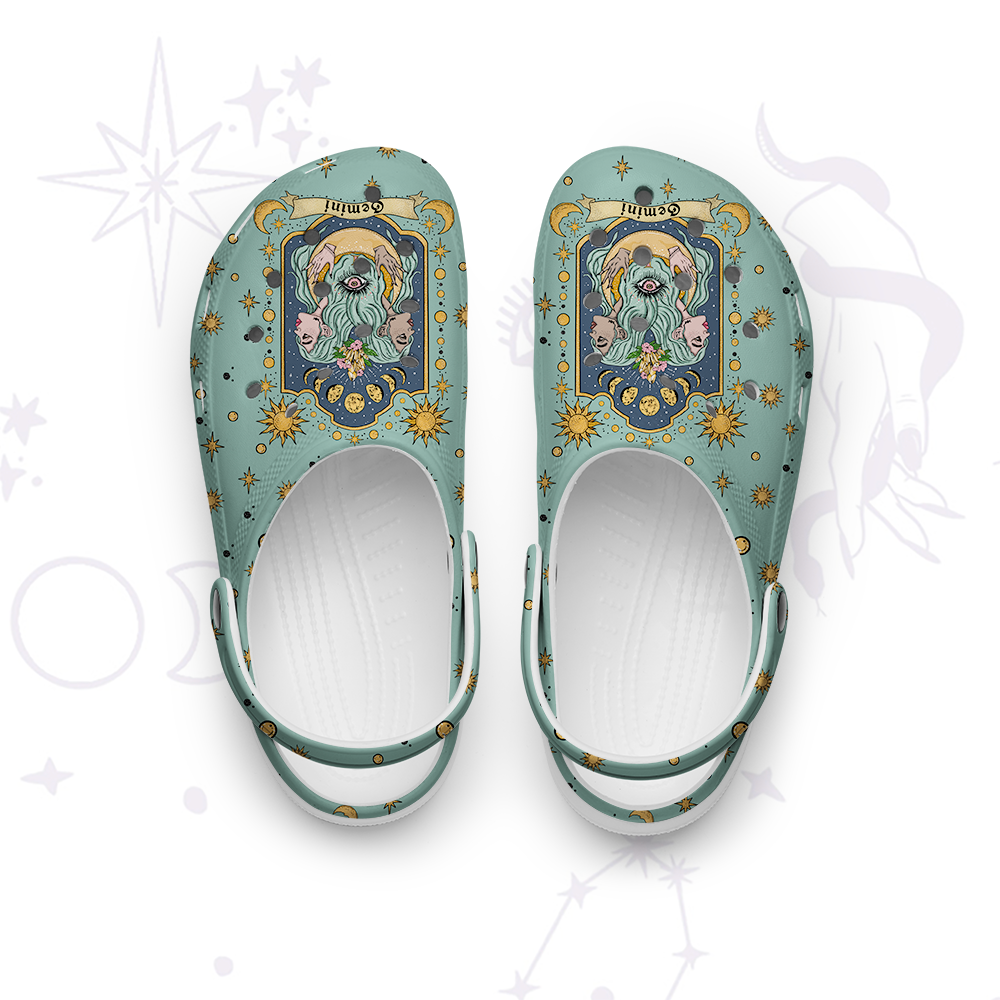 Purplehecate Gemini Zodiac Rubber Clogs