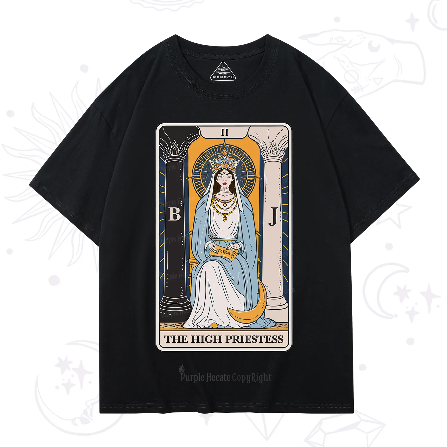 Purplehecate The High Priestess Tarot Card T-Shirt