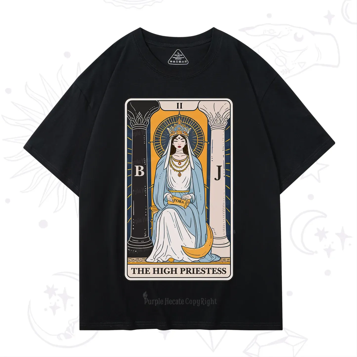 Purplehecate The High Priestess Tarot Card T-Shirt