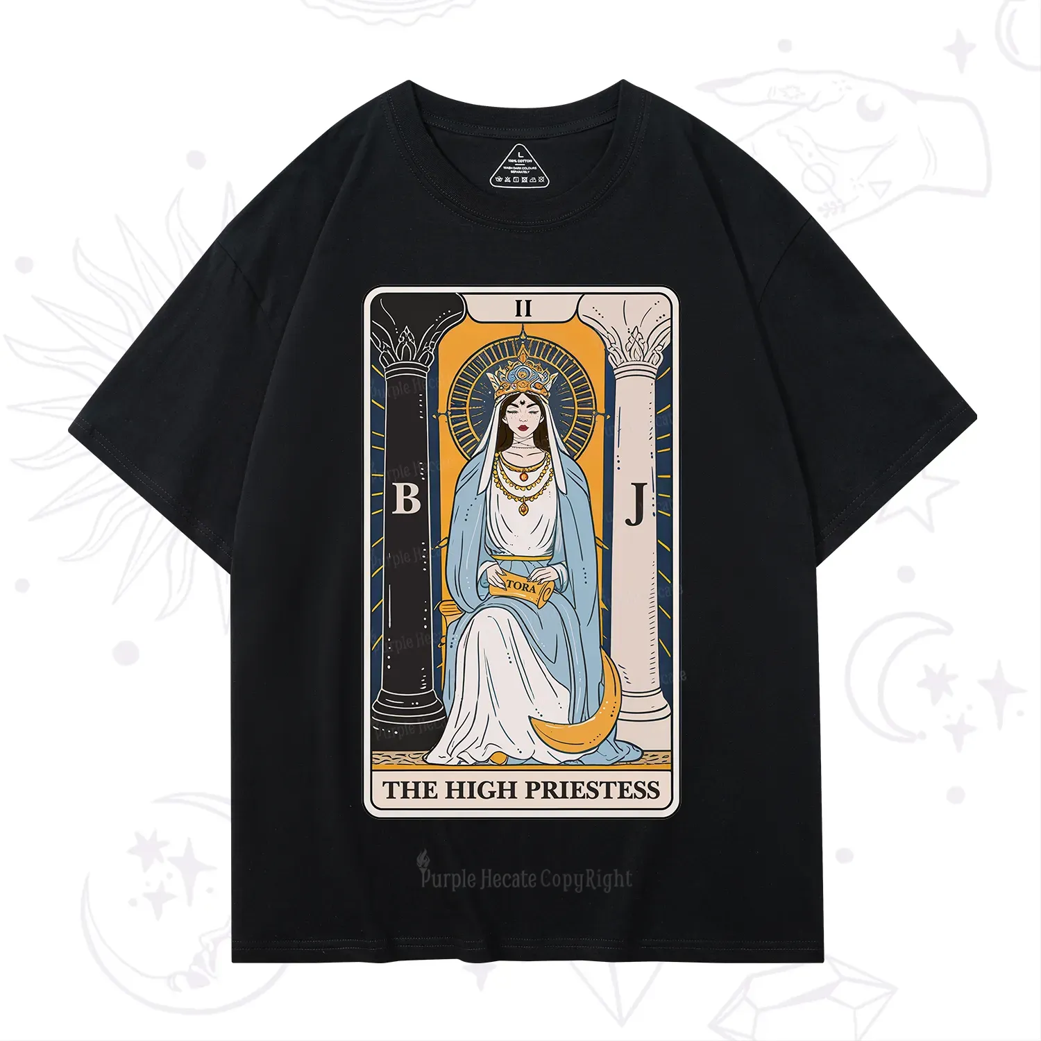 Purplehecate The High Priestess Tarot Card T-Shirt