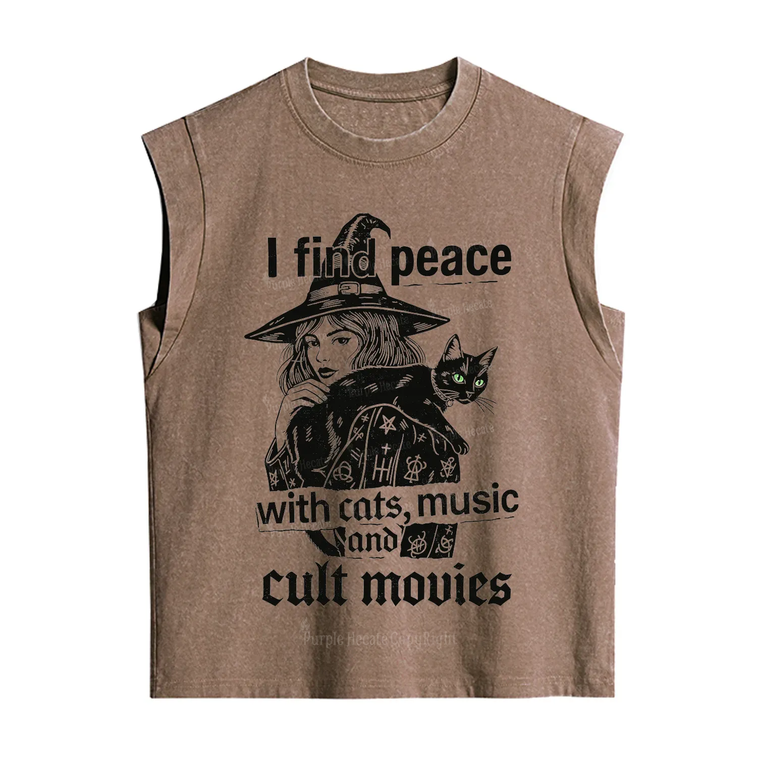 [Copy]Purplehecate Mothman Vintage Washed Tank