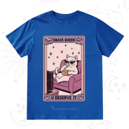 Purplehecate The Snack Queen Cat Tarot T-Shirt