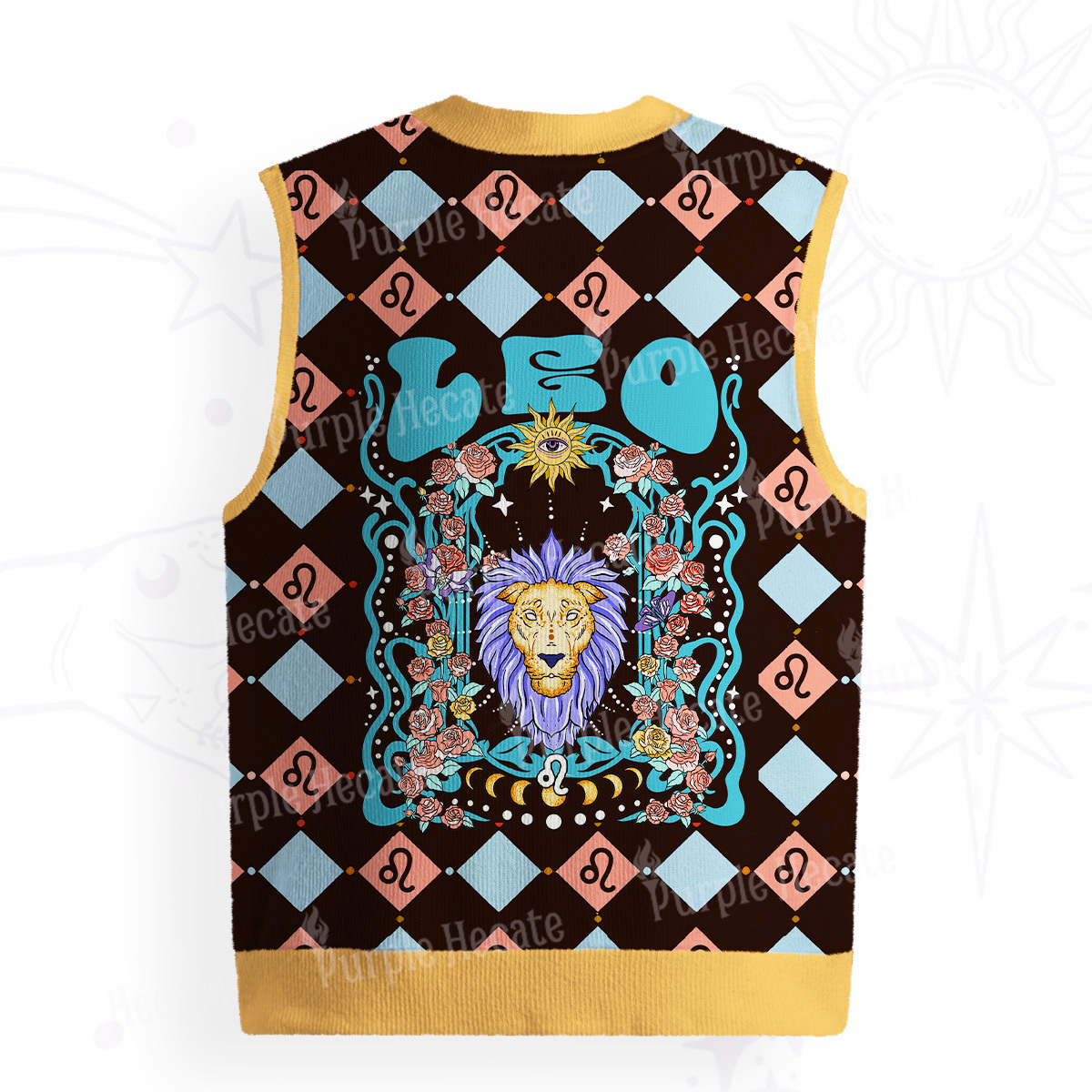 Purplehecate Leo Spirit Zodiac Ugly Sweater Vest