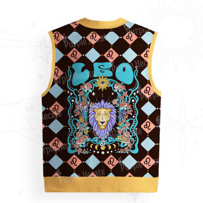 Purplehecate Leo Spirit Zodiac Ugly Sweater Vest
