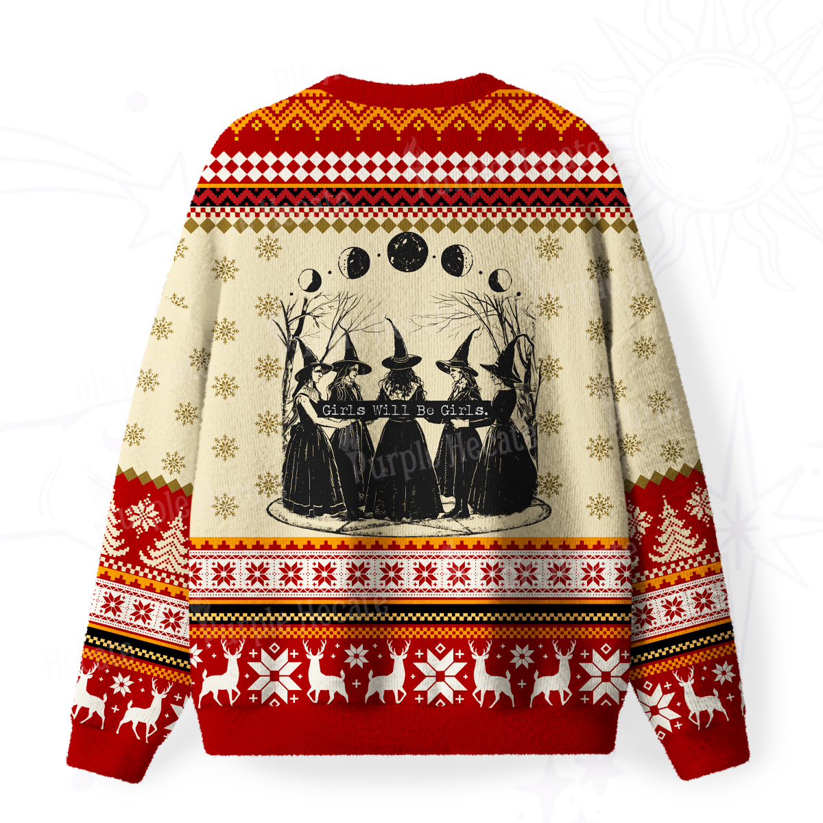 Purplehecate Support Your Local Coven Ugly Christmas Sweatshirts