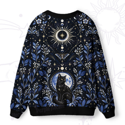 Purplehecate Lunar Oracle Witch's Cat Ugly Cardigan Sweaters