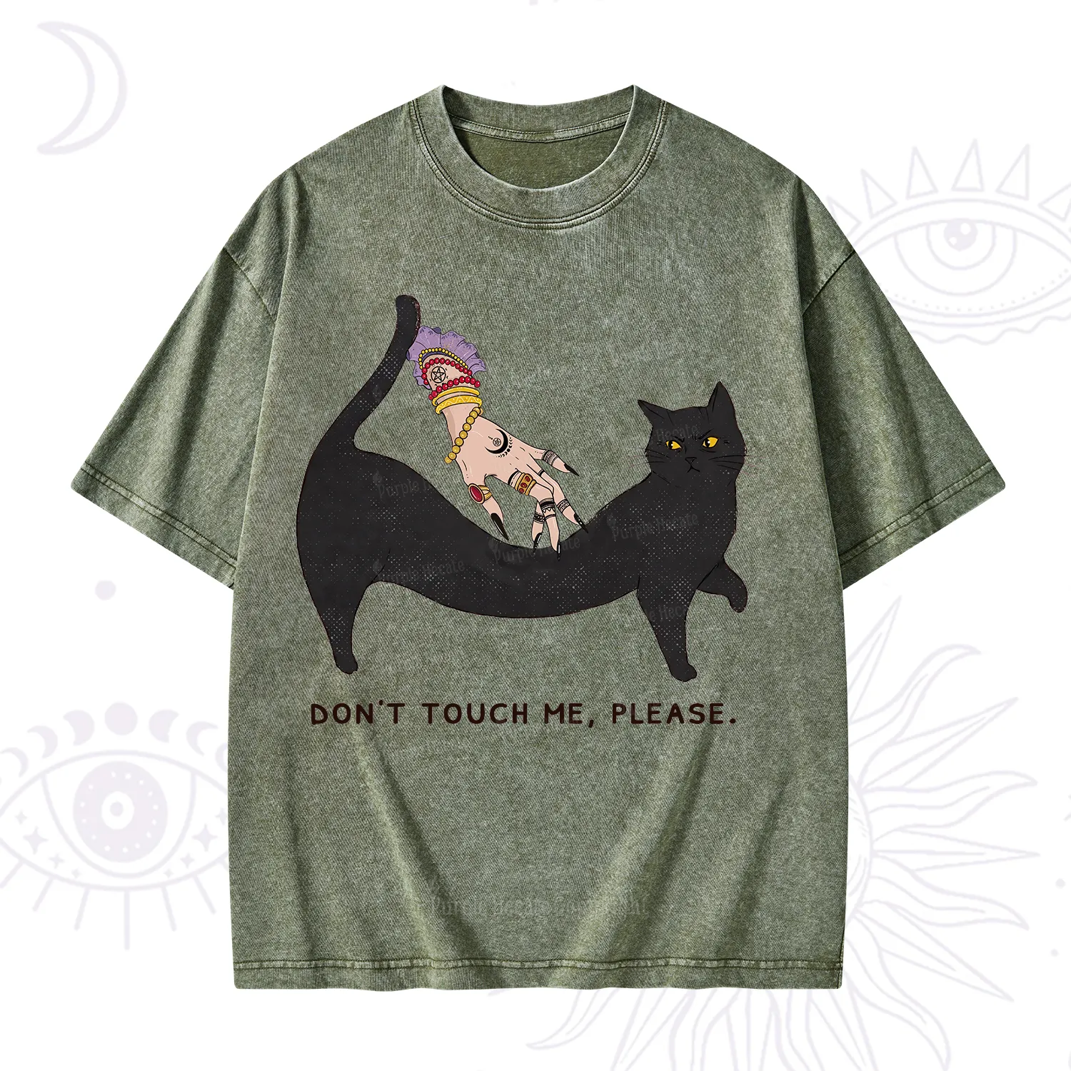 Purplehecate Don't Touch Me Washed T-Shirt