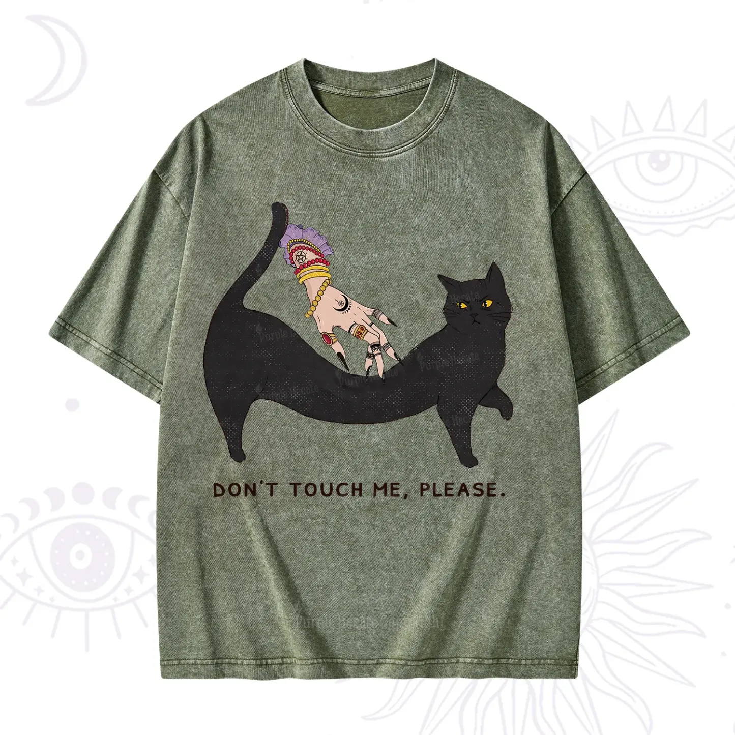 Purplehecate Don't Touch Me Washed T-Shirt