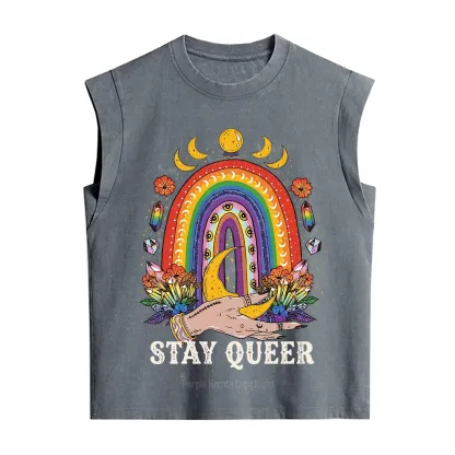 Purplehecate Stay Queer Vintage Washed Tank
