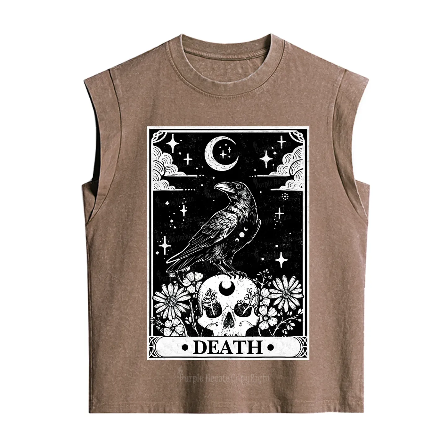 Purplehecate The Crow Death Tarot Vintage Washed Tank