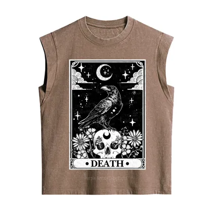 Purplehecate The Crow Death Tarot Vintage Washed Tank