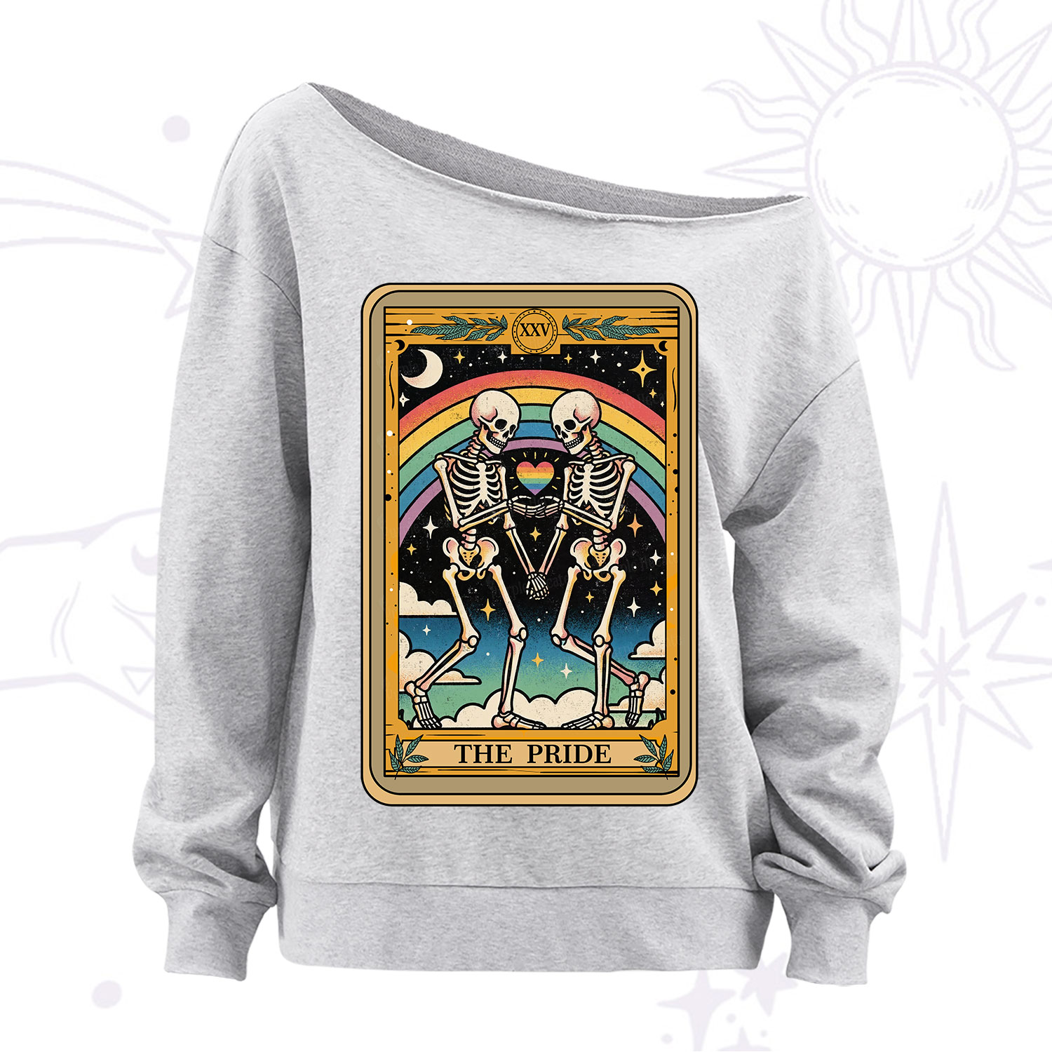 Purplehecate The Pride Tarot Off The Shoulder Sweatshirt