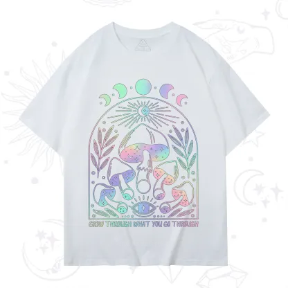 Purplehecate Moon Phases Mushroom T-Shirt