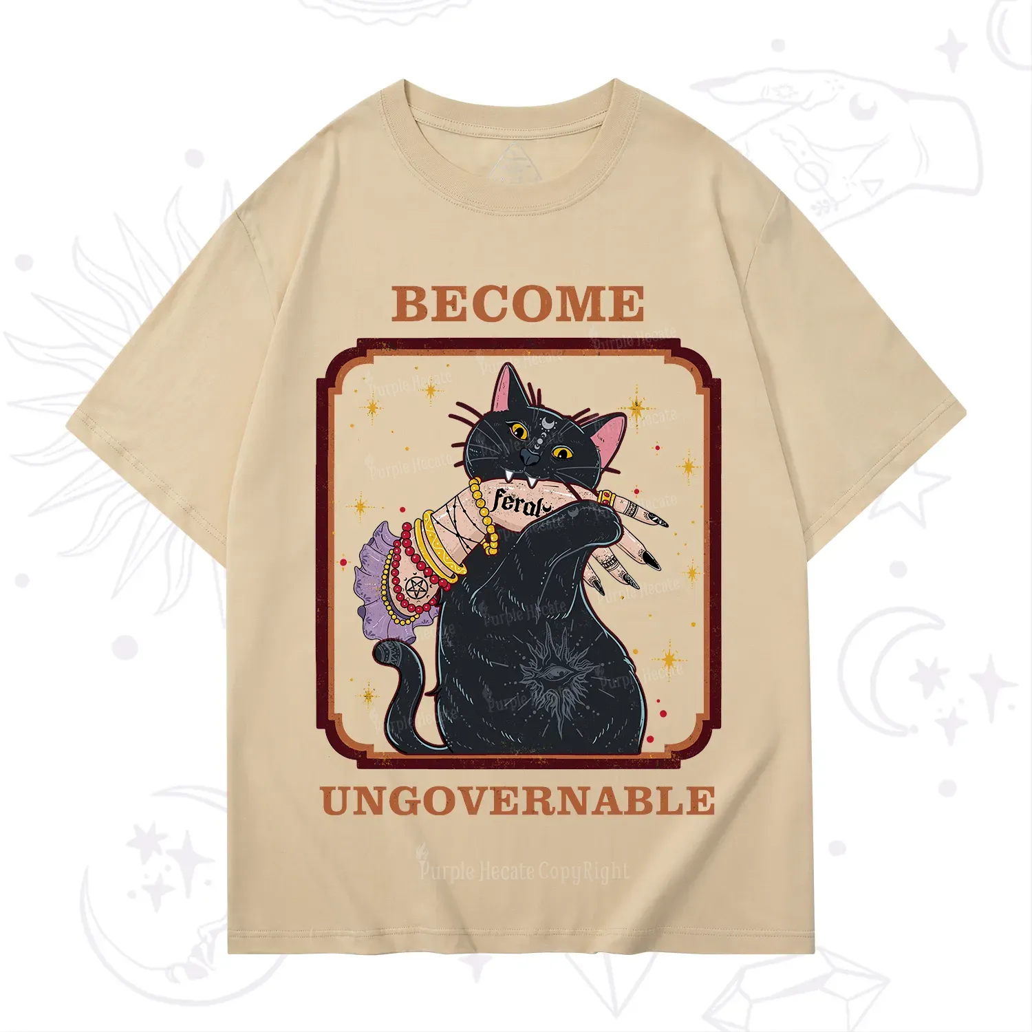 Purplehecate Become Ungovernable Cat T-Shirt