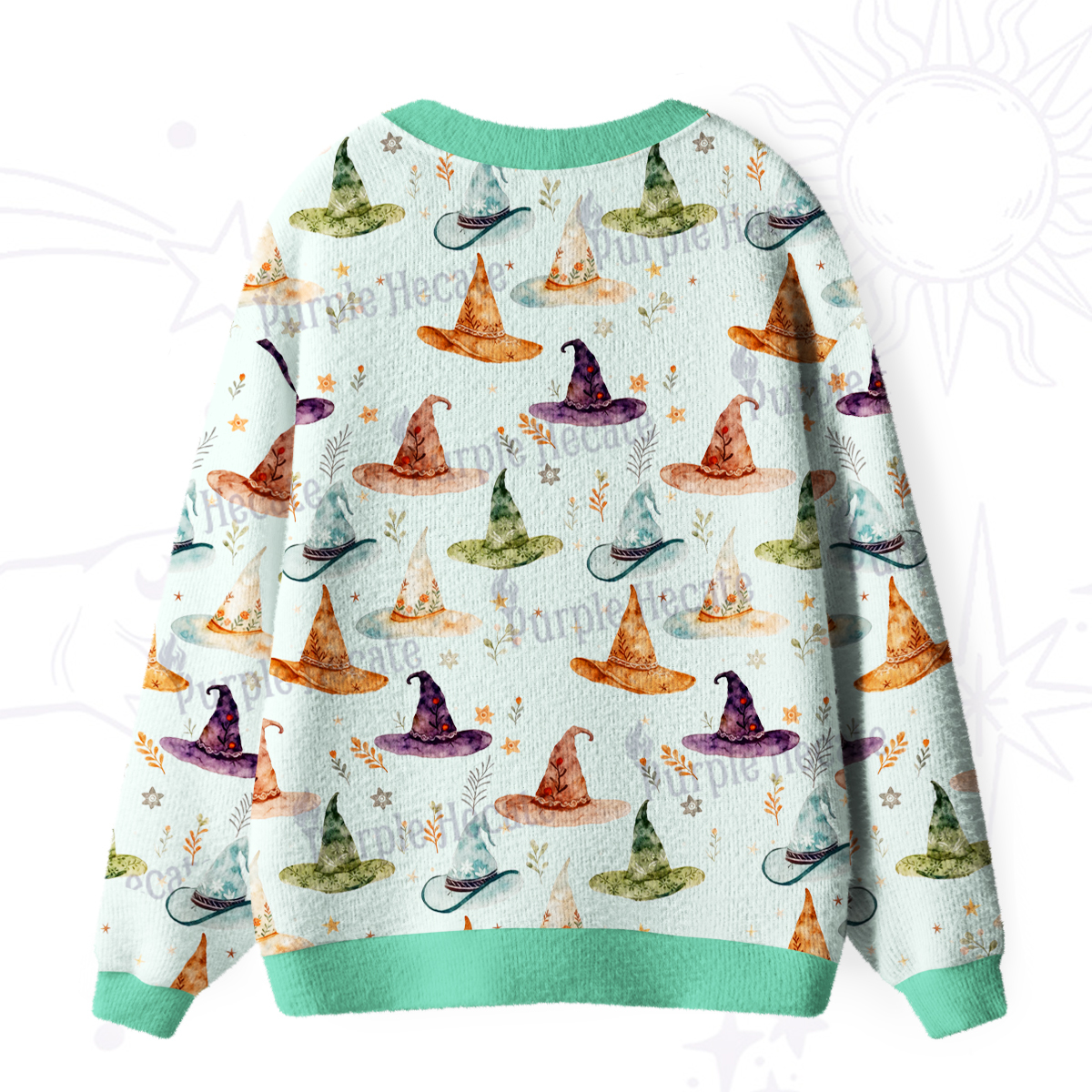 Purplehecate Witch Hat Ugly Cardigan Sweaters