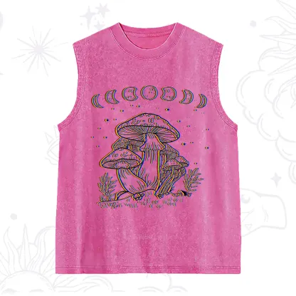 Purplehecate Mushroom and Moon Washed Tank