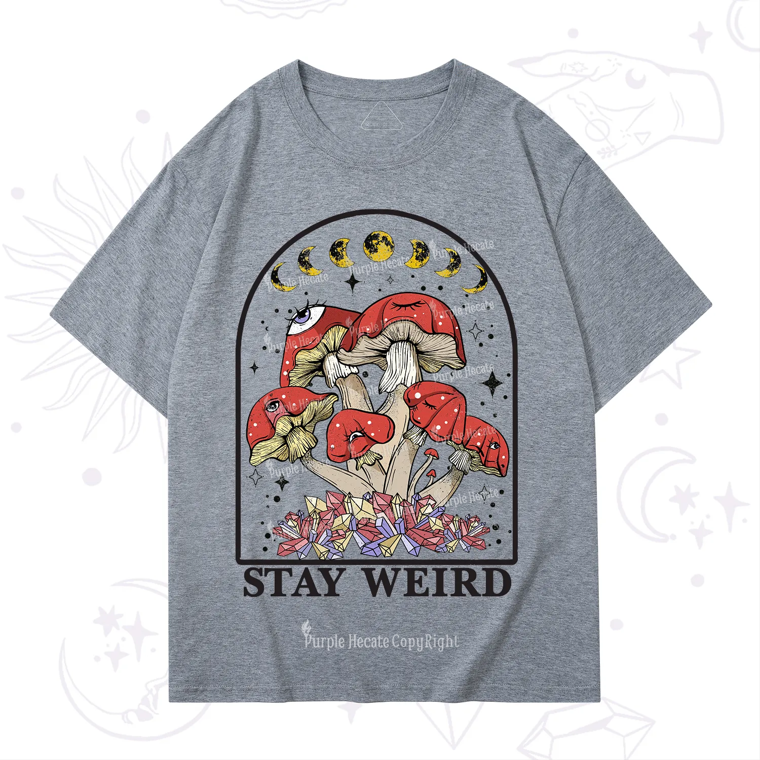 Purplehecate Stay Weird Mushroom T-Shirt