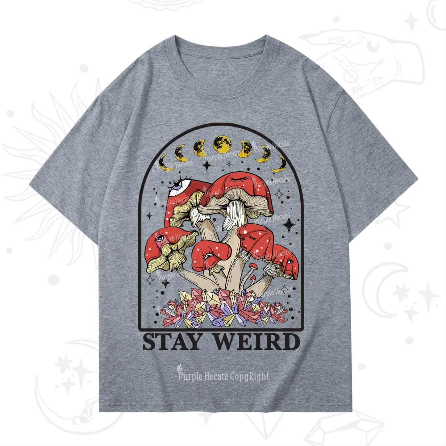 Purplehecate Stay Weird Mushroom T-Shirt