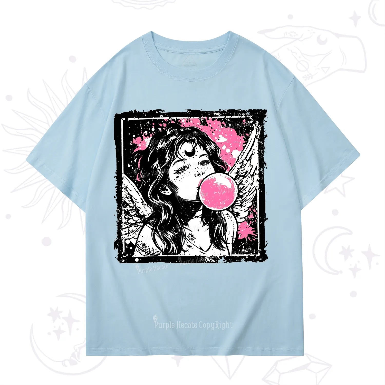 Purplehecate Grunge Angel with Bubblegum T-Shirt