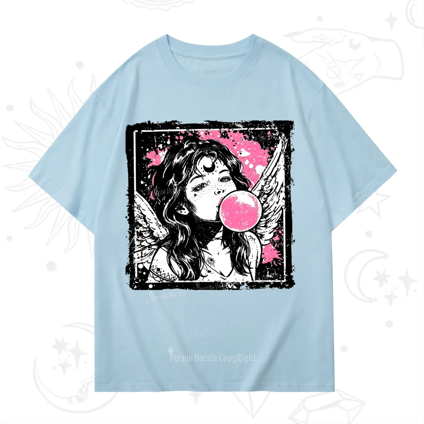 Purplehecate Grunge Angel with Bubblegum T-Shirt