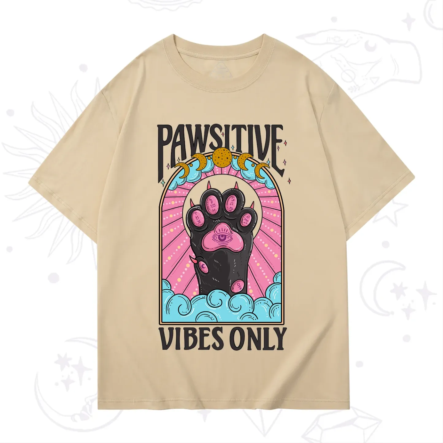 Purplehecate Pawsitive Vibes Only T-Shirt