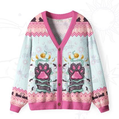 Purplehecate The Beans Cat Tarot Ugly Cardigan Sweaters