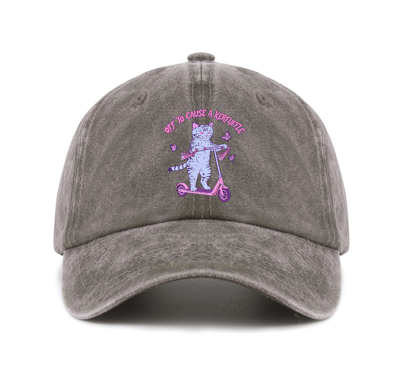 Purplehecate Off To Cause A Kerfuffle Cat Baseball Cap