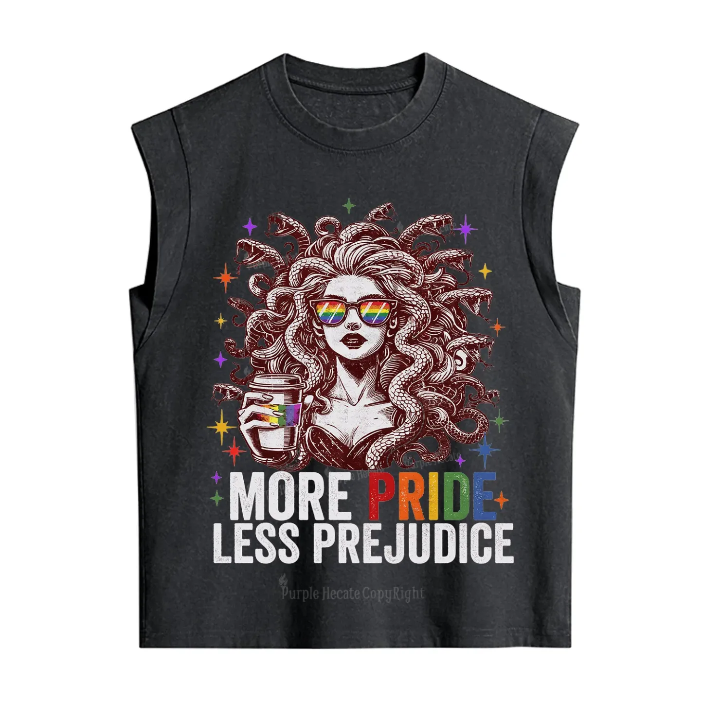 Purplehecate More Pride Less Prejudice Medusa Vintage Washed Tank