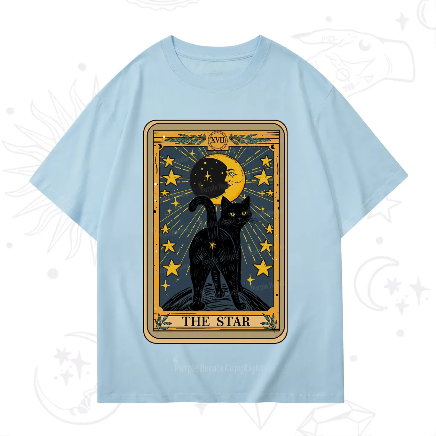 Purplehecate The Star Tarot Cat T-Shirt