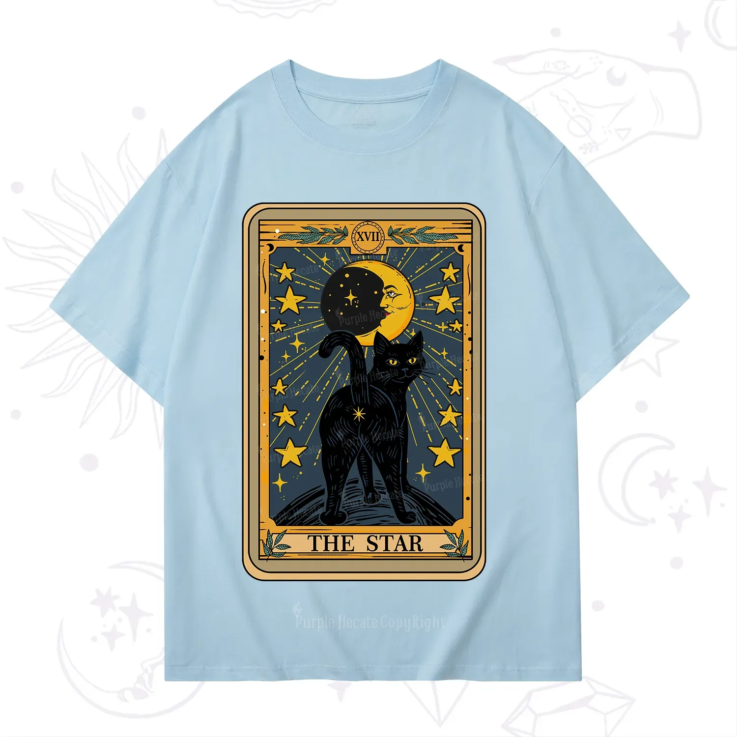 Purplehecate The Star Tarot Cat T-Shirt
