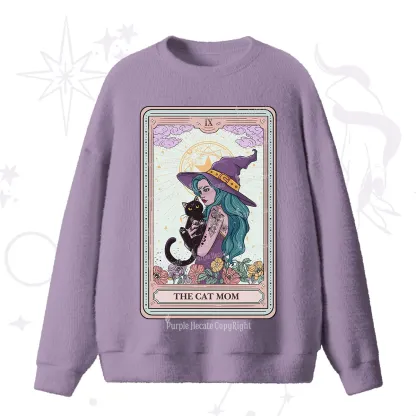 Purplehecate The Gothic Cat Mom Tarot Fuzzy Ugly Sweater