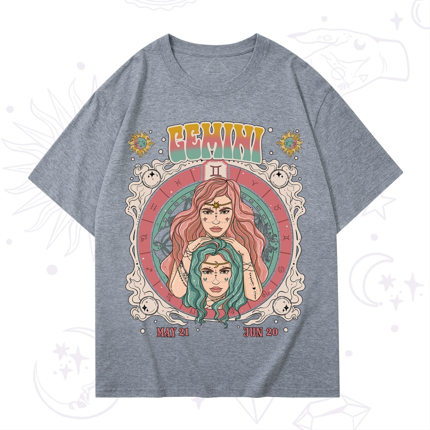 Purplehecate Gemini Cosmic Zodiac T-Shirt