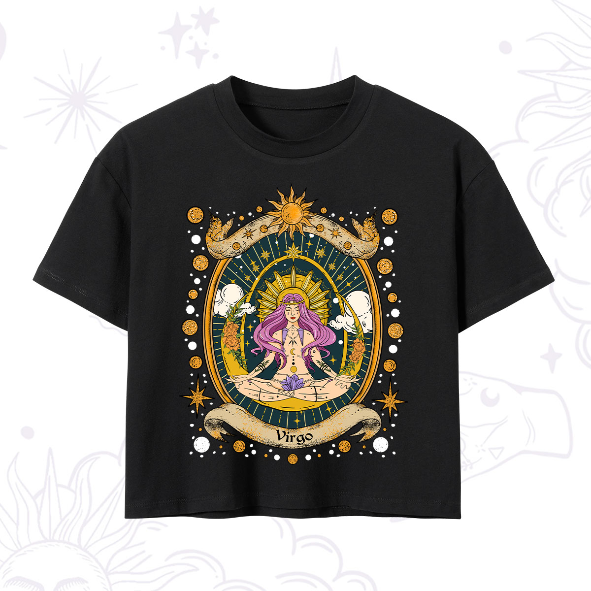 Purplehecate Virgo Radiance Zodiac Crop T-Shirt 
