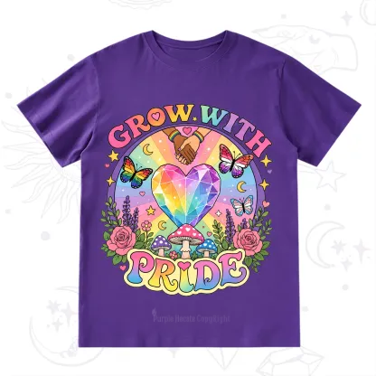 Purplehecate Grow With Pride Rainbow Heart T-Shirt