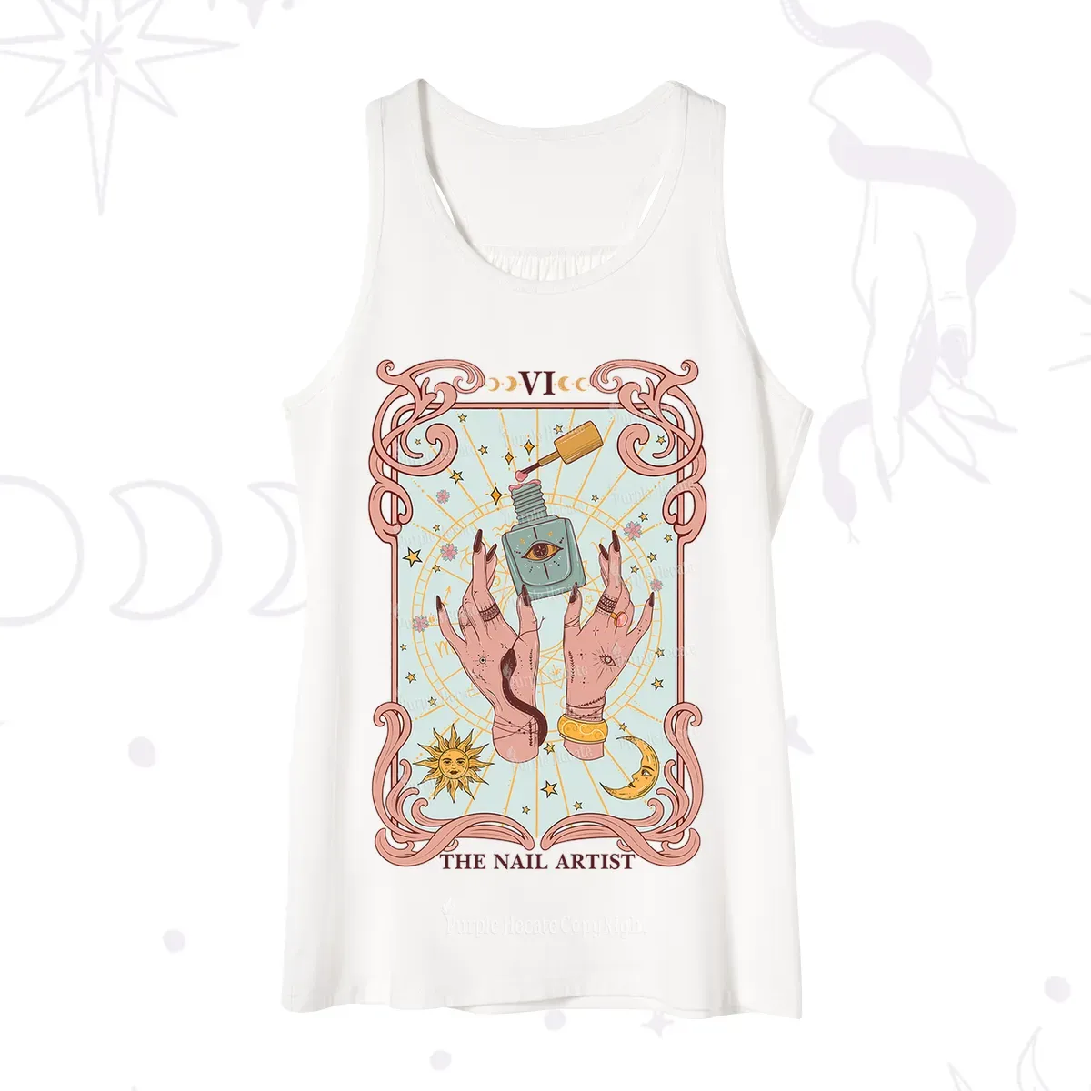 Purplehecate The Nail Artist Tarot Tank