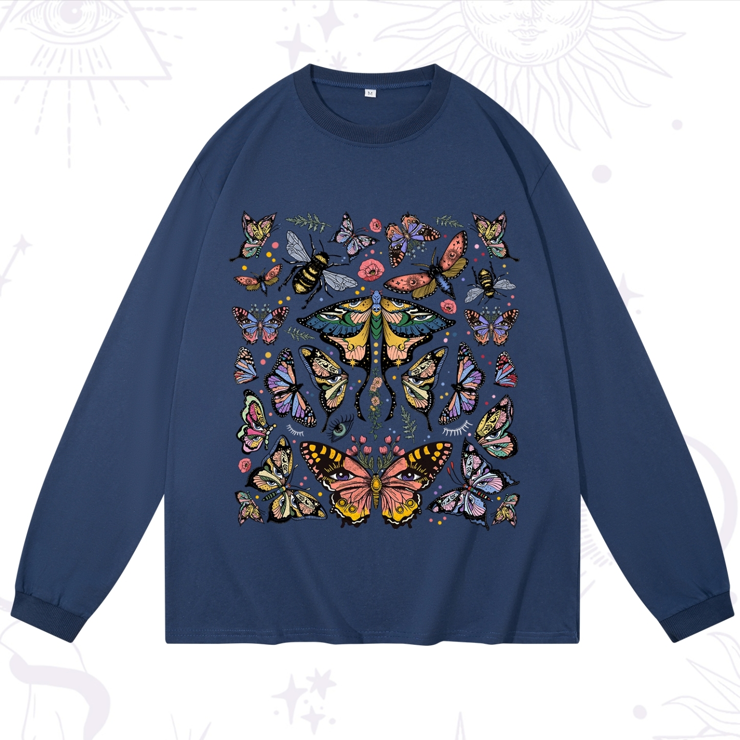 Purplehecate Mystical Butterfly & Moth Long Sleeve T-Shirt