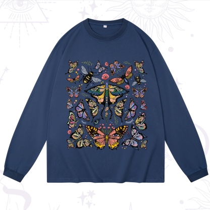 Purplehecate Mystical Butterfly & Moth Long Sleeve T-Shirt