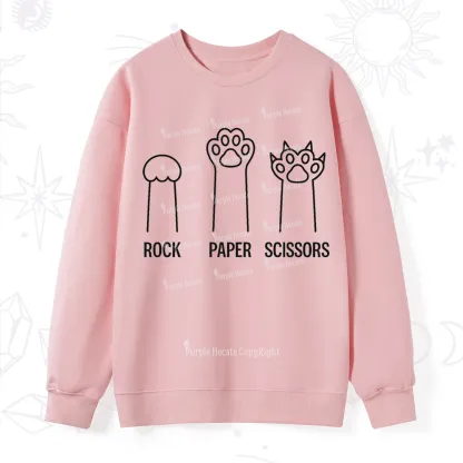 Purplehecate Rock Paper Scissors Cat Paw Edition Sweatshirt