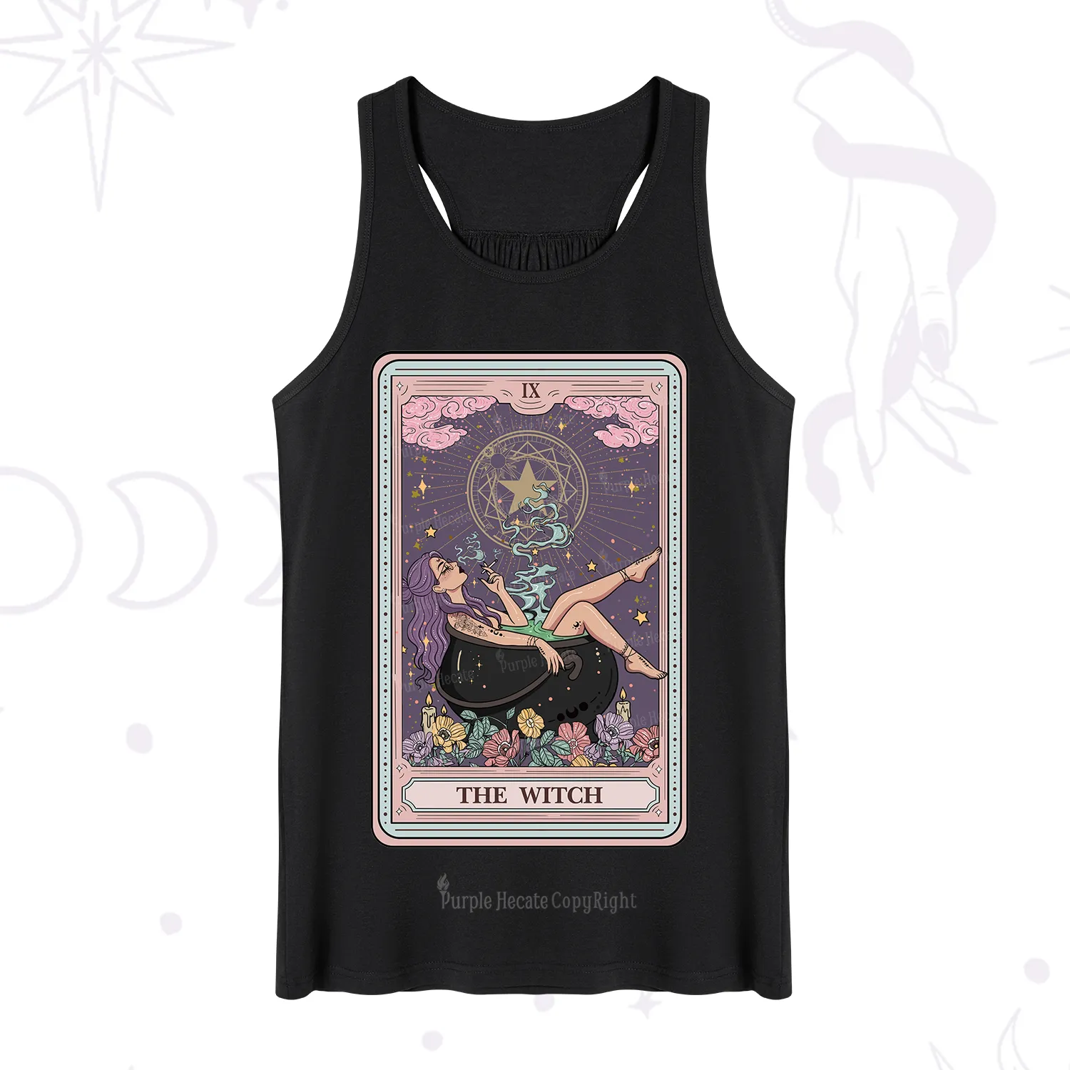 Purplehecate The Witch Tarot Card Tank