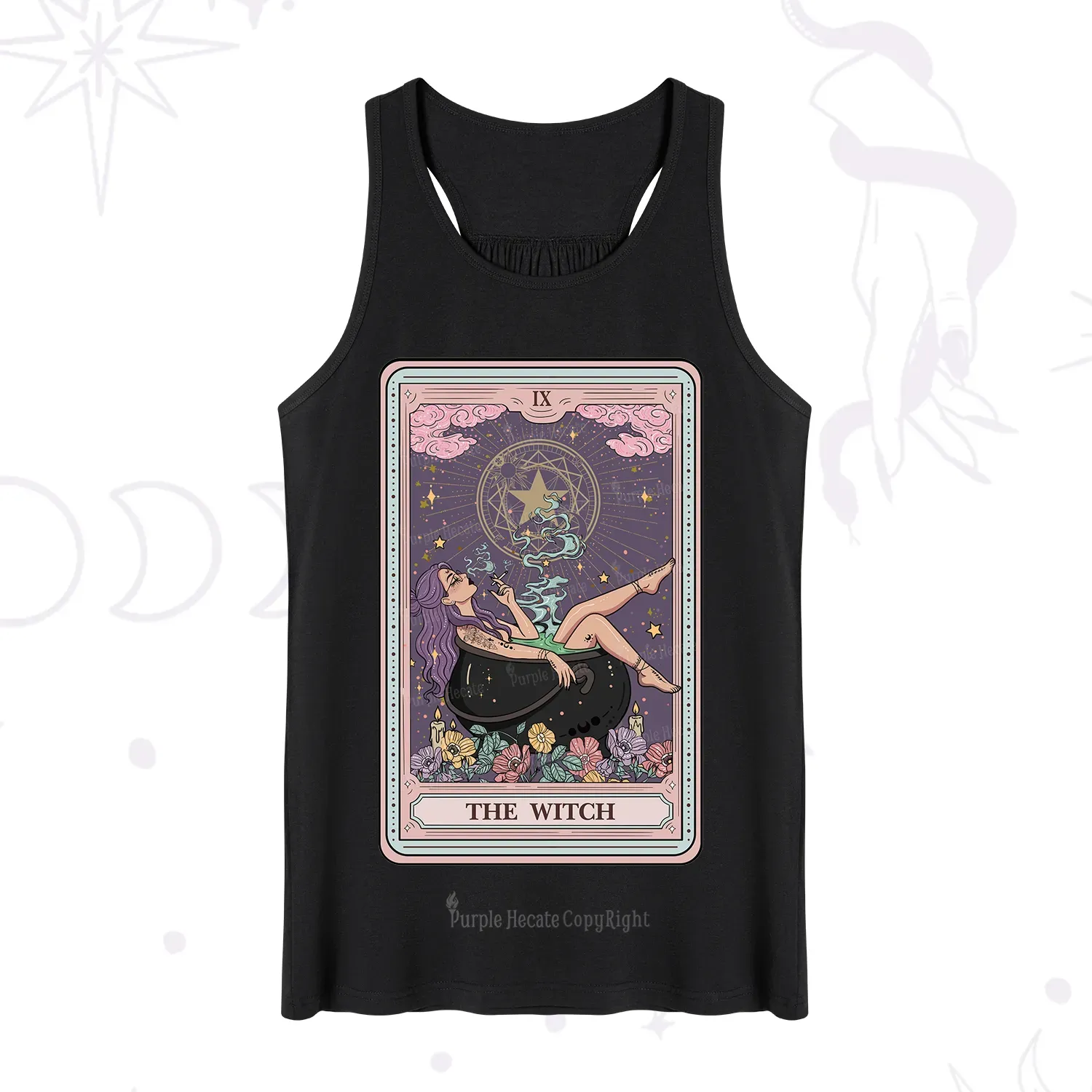 Purplehecate The Witch Tarot Card Tank