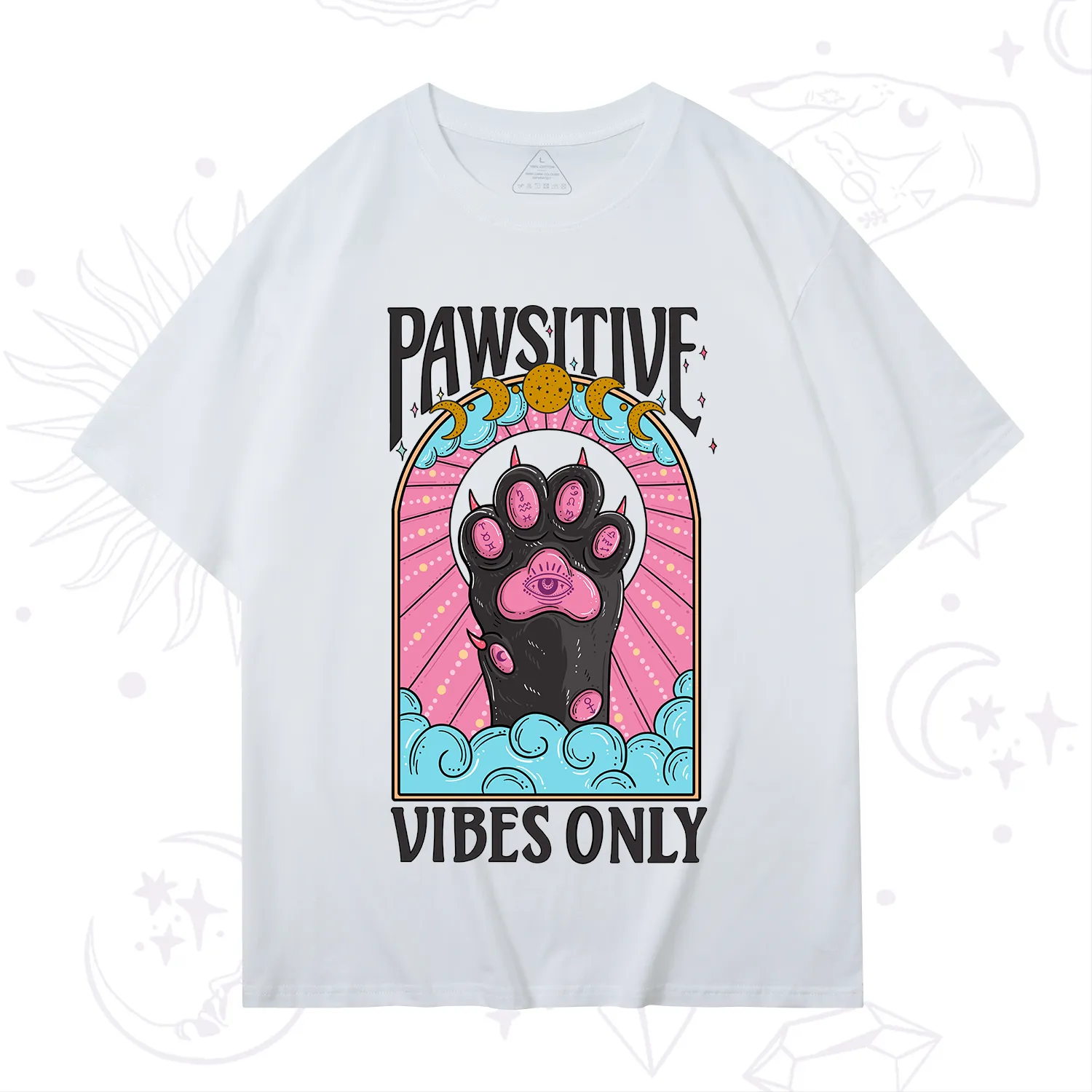 Purplehecate Pawsitive Vibes Only T-Shirt