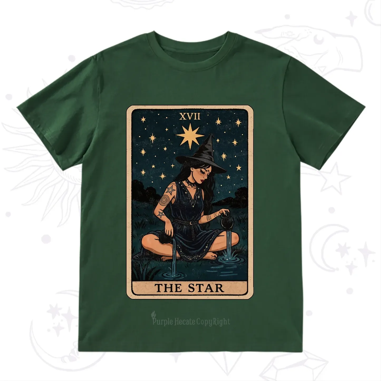 Purplehecate The Star Witch Tarot T-Shirt
