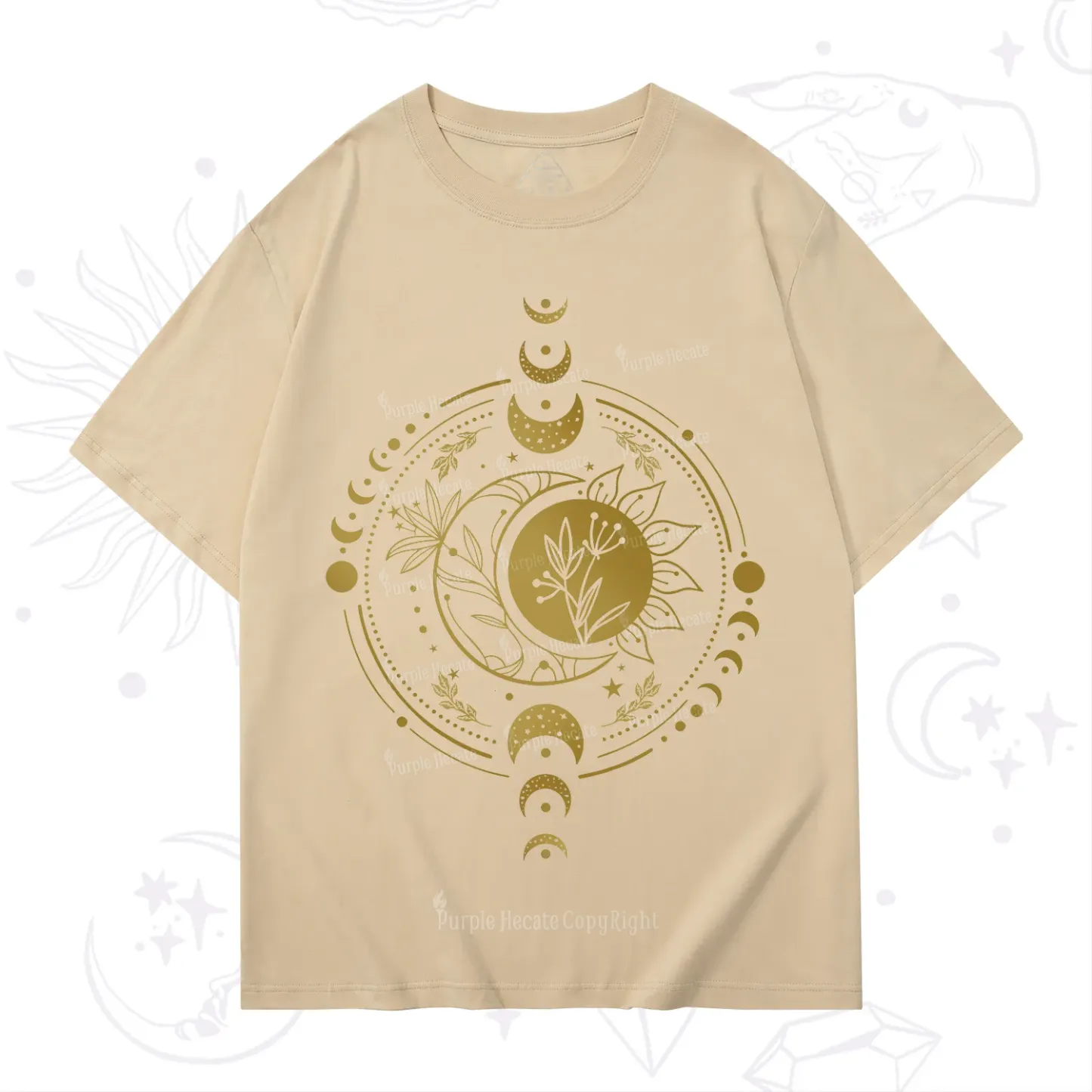 Purplehecate Mystic Moon And Sun T-Shirt