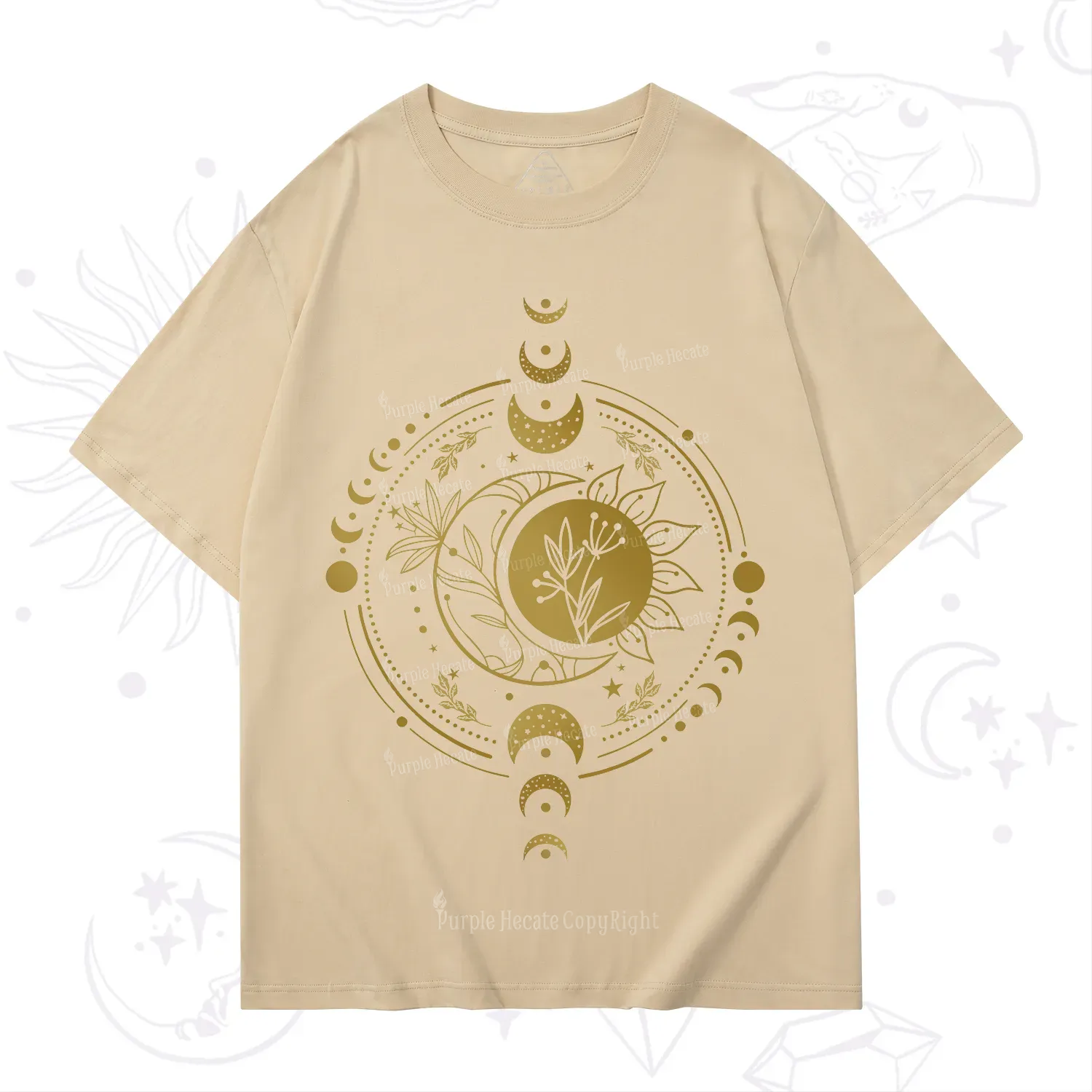 Purplehecate Mystic Moon And Sun T-Shirt